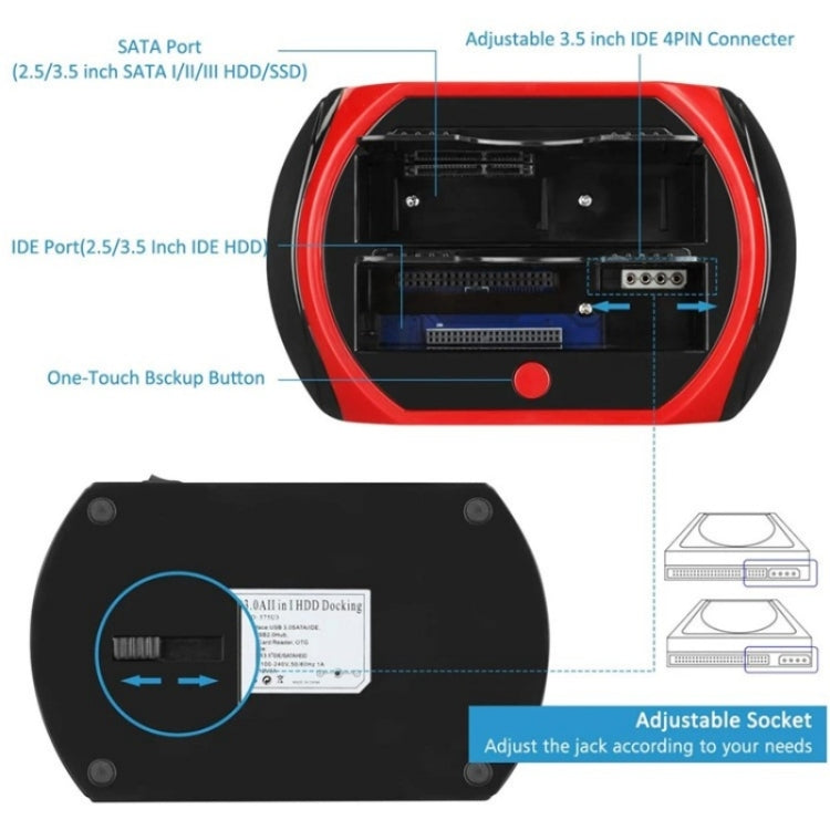 575D USB Hard Disk Holder Laptop Mobile Hard Disk Box 2.5 / 3.5inch SATA IDE HDD Base, Plug:AU Plug - HDD Enclosure by buy2fix | Online Shopping UK | buy2fix