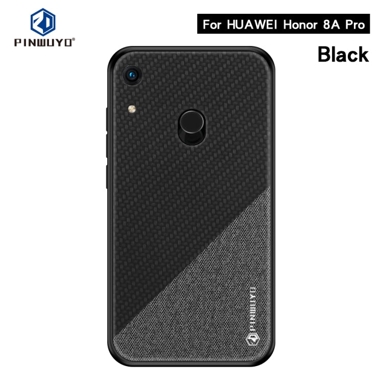 PINWUYO Honors Series Shockproof PC + TPU Protective Case for Huawei Y6 2019 (Fingerprint Hole) / Y6 Prime 2019 / Honor 8A Pro(Black) - Honor Cases by PINWUYO | Online Shopping UK | buy2fix