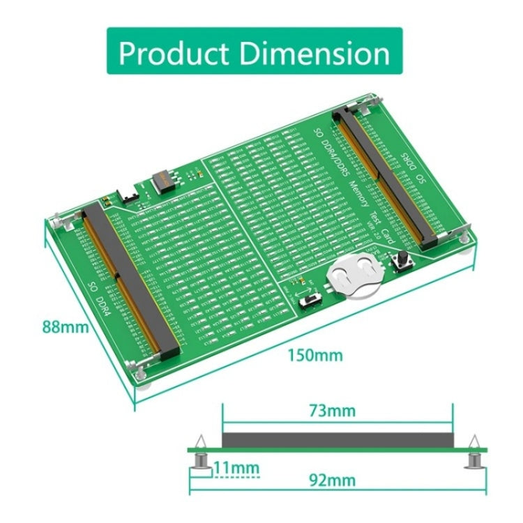 YNS-03 DDR4 / DDR5 2-in-1 Memory Tester Memory Test Card Notebook Memory Stick Tester - RAMs by buy2fix | Online Shopping UK | buy2fix