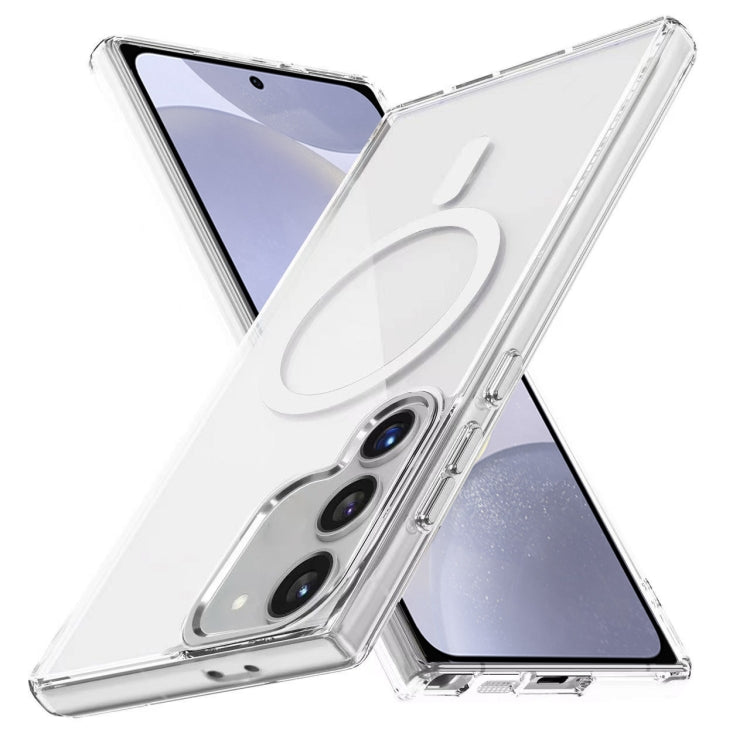 For Samsung Galaxy S24+ 5G Ice Color Magnetic Series TPU Hybrid Acrylic Magsafe Phone Case(Transparent) - Galaxy S24+ 5G Cases by buy2fix | Online Shopping UK | buy2fix