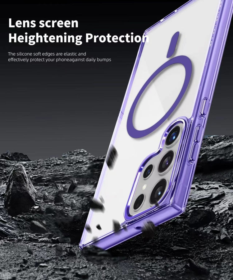 For Samsung Galaxy S24+ 5G Ice Color Magnetic Series TPU Hybrid Acrylic Magsafe Phone Case(Transparent) - Galaxy S24+ 5G Cases by buy2fix | Online Shopping UK | buy2fix