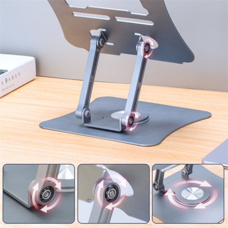 G69 Heat Dissipation Rotatable Notebook Desktop Stand Aluminum Alloy Foldable Laptop Bracket(Black) - Laptop Stand by buy2fix | Online Shopping UK | buy2fix