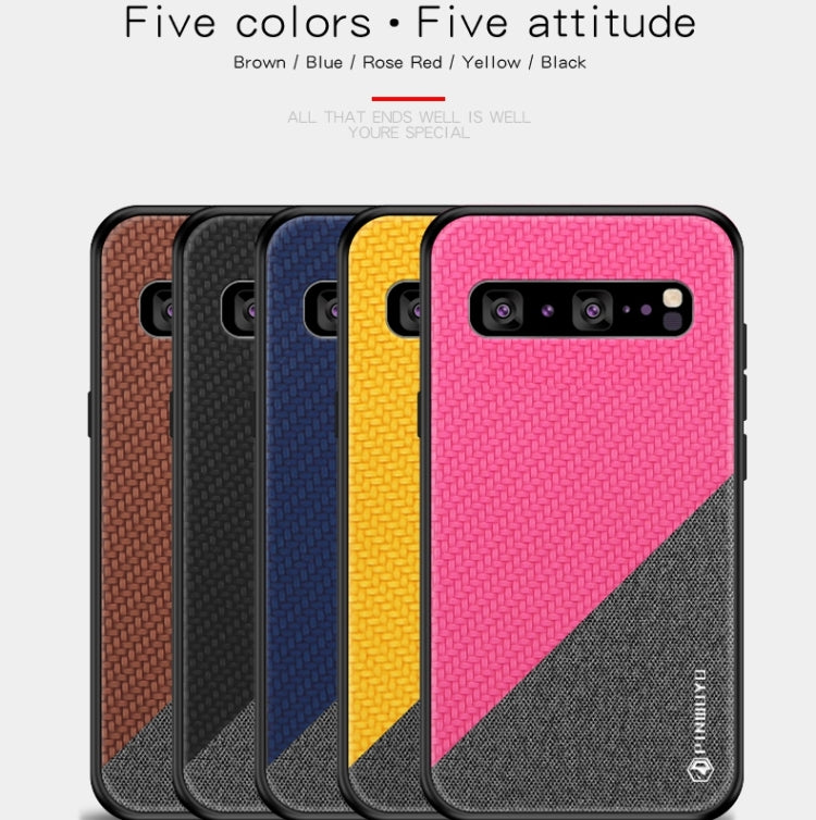 PINWUYO Honors Series Shockproof PC + TPU Protective Case for Galaxy S10 5G(Yellow) - Galaxy Phone Cases by PINWUYO | Online Shopping UK | buy2fix