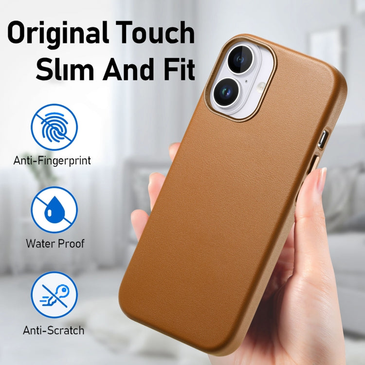 For iPhone 16 Pro Max Electroplated Metal Button Shockproof Phone Case(Brown) - iPhone 16 Pro Max Cases by buy2fix | Online Shopping UK | buy2fix