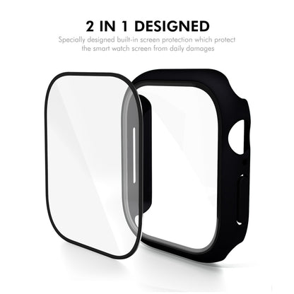 For Apple Watch Series 10 42mm ENKAY Hat-Prince PC Tempered Glass Film Integrated Watch Case(White) - Watch Cases by ENKAY | Online Shopping UK | buy2fix