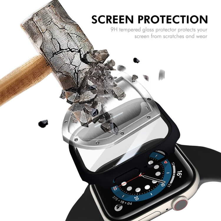 For Apple Watch Series 10 46mm ENKAY Hat-Prince PC Tempered Glass Film Integrated Watch Case(Black) - Watch Cases by ENKAY | Online Shopping UK | buy2fix