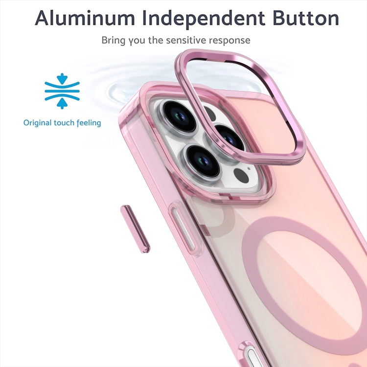 For iPhone 16 Pro Max Bright Shadow Magsafe Discoloration Phone Case(Pink) - iPhone 16 Pro Max Cases by buy2fix | Online Shopping UK | buy2fix