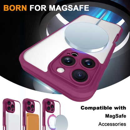 For iPhone 16 Pro Max Skin Feel MagSafe Holder 360 Full Body Phone Case(Rose Red) - iPhone 16 Pro Max Cases by buy2fix | Online Shopping UK | buy2fix