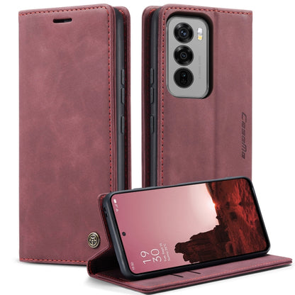 For OPPO Reno12 5G Global CaseMe 013 Multifunctional Horizontal Flip Leather Phone Case(Red) - Reno12 Cases by CaseMe | Online Shopping UK | buy2fix