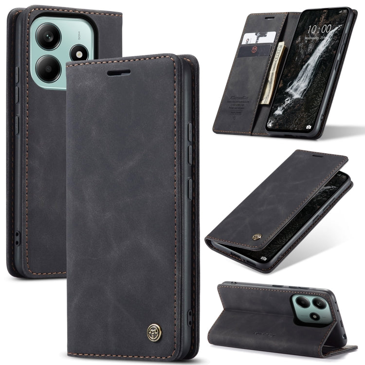 For Redmi Note 14 5G CaseMe 013 Multifunctional Horizontal Flip Leather Phone Case(Black) - Note 14 Cases by CaseMe | Online Shopping UK | buy2fix