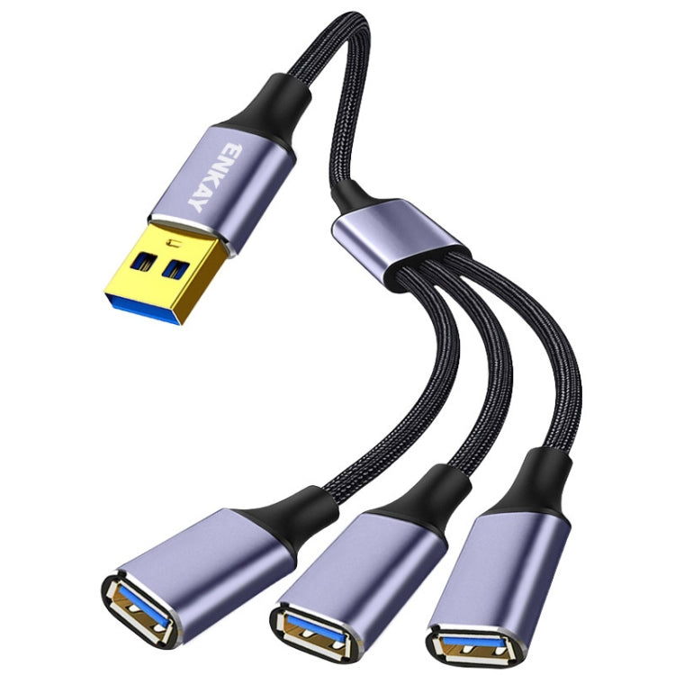 ENKAY ENK-CB172 USB 2.0 to 3 USB 2.0 OTG Splitter Y Cable Extension Cord, Length:1.2m - USB Cable by ENKAY | Online Shopping UK | buy2fix