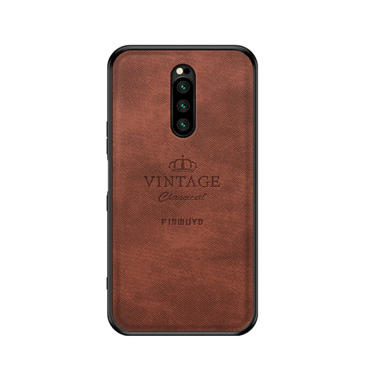 PINWUYO Shockproof Waterproof Full Coverage TPU + PU Cloth+Anti-shock Cotton Protective Case  for Sony Xperia 1 / Xperia XZ4(Brown) - Sony Cases by 1 | Online Shopping UK | buy2fix