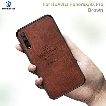 PINWUYO Shockproof Waterproof Full Coverage PC + TPU + Skin Protective Case  for Huawei Honor 9X / Honor 9X Pro(Brown) - Honor Cases by PINWUYO | Online Shopping UK | buy2fix