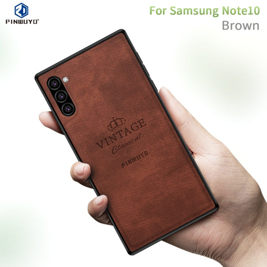 PINWUYO Shockproof Waterproof Full Coverage PC + TPU + Skin Protective Case  for Galaxy Note10(Brown) - Galaxy Phone Cases by PINWUYO | Online Shopping UK | buy2fix