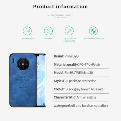 For Huawei Mate 30 PINWUYO Shockproof Waterproof Full Coverage PC + TPU + Skin Protective Case(Gray) - Huawei Cases by PINWUYO | Online Shopping UK | buy2fix