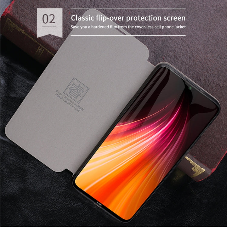 For Xiaomi RedMi Note8 MOFI Rui Series Classical Leather Flip Leather Case With Bracket Embedded Steel Plate All-inclusive(Black) - Xiaomi Cases by MOFI | Online Shopping UK | buy2fix