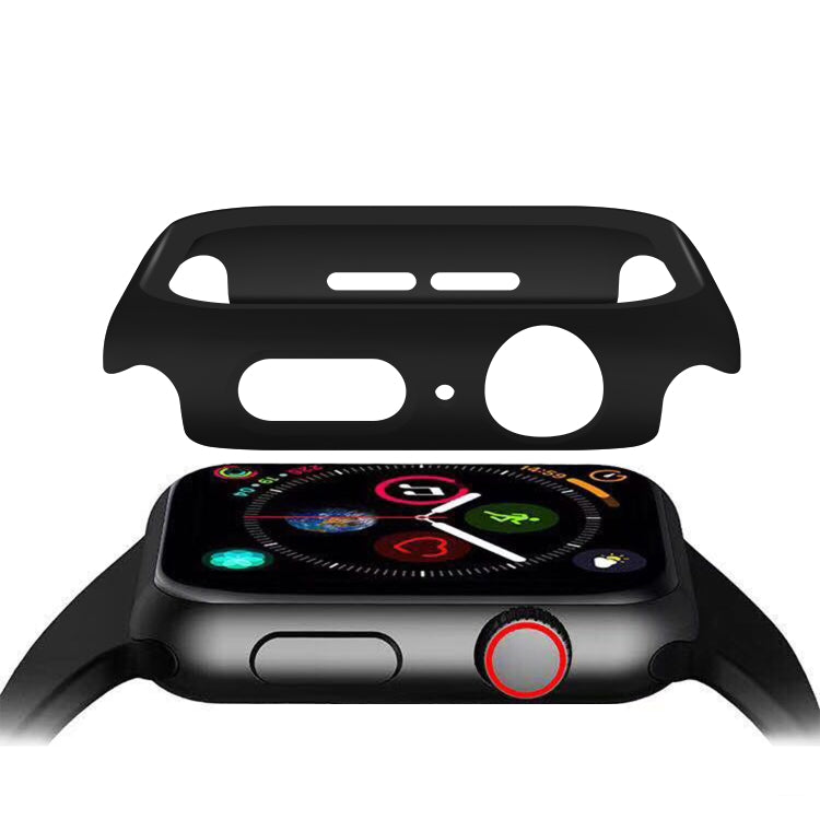 ENKAY Hat-prince Full Coverage PC Case + Tempered Glass Protector for Apple Watch Series 5 / 4 40mm(Black) - Watch Cases by ENKAY | Online Shopping UK | buy2fix