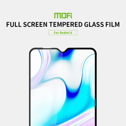 For Xiaomi RedMi 8 MOFI 9H 2.5D Full Screen Tempered Glass Film(Black) -  by MOFI | Online Shopping UK | buy2fix