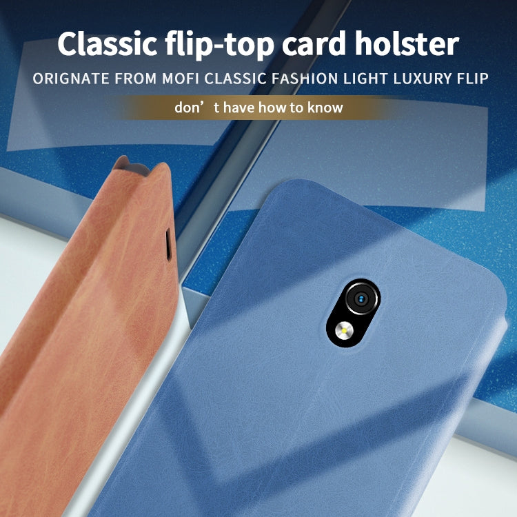 For Xiaomi RedMi 8A MOFI Crazy Horse Texture Horizontal Flip Protective Leather Case(Black) - Xiaomi Cases by MOFI | Online Shopping UK | buy2fix