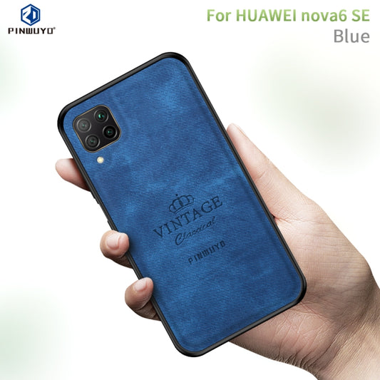 For Huawei Nova 6 SE PINWUYO Zun Series PC + TPU + Skin Waterproof And Anti-fall All-inclusive Protective Shell(Blue) - Huawei Cases by PINWUYO | Online Shopping UK | buy2fix