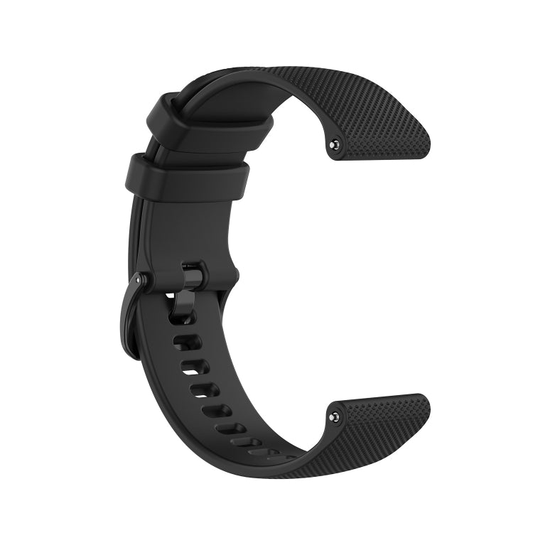 For Garmin Vivoactive 4 22mm Silicone Watch Band(Black) - Watch Bands by buy2fix | Online Shopping UK | buy2fix