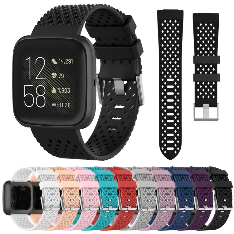 For Fitbit Versa / Versa 2 / Versa Lite 20mm Breathable Silicone Watch Band (Purple) - Watch Bands by buy2fix | Online Shopping UK | buy2fix