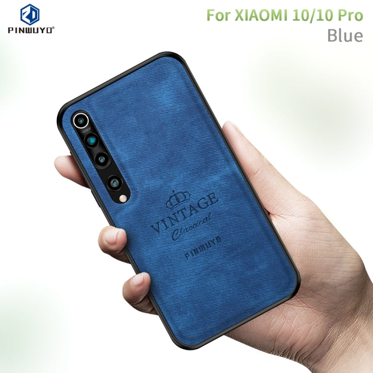 For Xiaomi 10 / 10 Pro PINWUYO Zun Series PC + TPU + Skin Waterproof And Anti-fall All-inclusive Protective Shell(Blue) - Xiaomi Cases by PINWUYO | Online Shopping UK | buy2fix