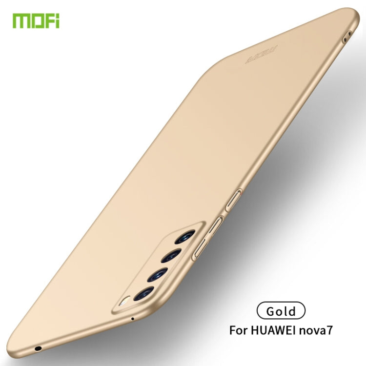 For Huawei Nova 7 MOFI Frosted PC Ultra-thin Hard Case(Gold) - Huawei Cases by MOFI | Online Shopping UK | buy2fix