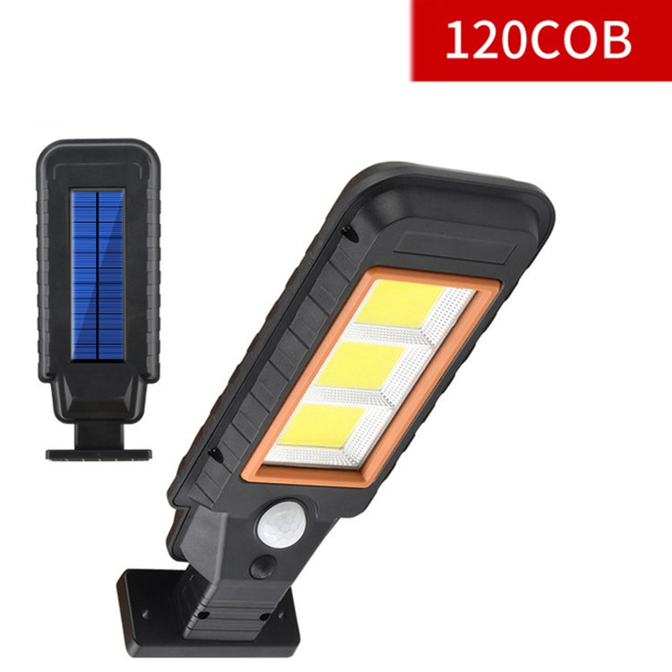 120 COB Solar Lamp Body Induction Wall Lamp LED Outdoor Waterproof Lighting Street Lamp(Orange Edge) - Solar Lights by buy2fix | Online Shopping UK | buy2fix