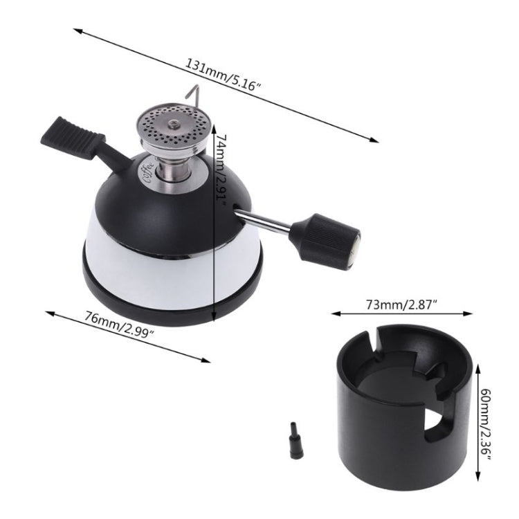 Mini Gas Burner with Ceramic Flame Head Coffee Heater Maker Coffee Stove Siphon Pot - Coffee Tools by buy2fix | Online Shopping UK | buy2fix