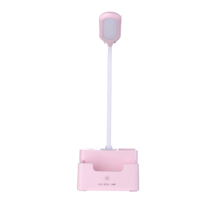 Student USB Charging Bedroom Touch LED Eye Protection Multifunctional Creative Desk Lamp, Style:Without Fan(Pink) - Desk Lamps by buy2fix | Online Shopping UK | buy2fix