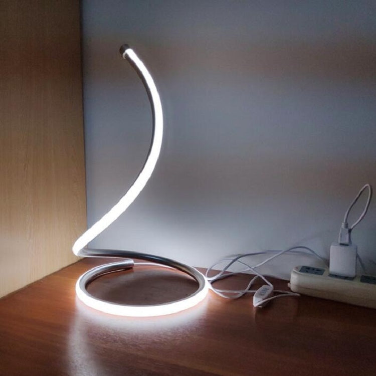 LED Spiral Table Lamp Home Living Room Bedroom Decoration Lighting Bedside Light, Specifications:UK Plug(Gold) - Bedside Light by buy2fix | Online Shopping UK | buy2fix