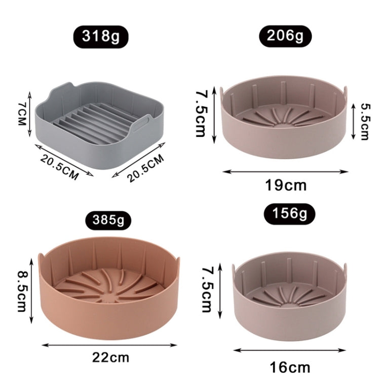 Air Fryer Silicone Grill Pan Accessories, Size: Round 19 cm(Pink) - Baking mat & Bakewares by buy2fix | Online Shopping UK | buy2fix