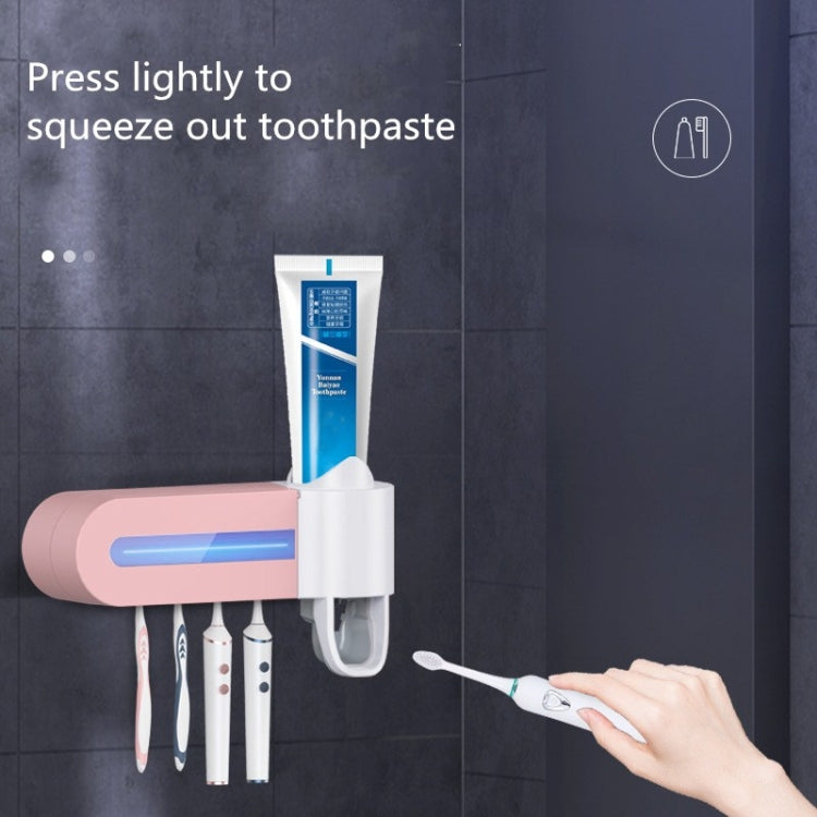 Smart Toothbrush Sterilizer UV Sterilization Electric Wall-mounted Toothbrushing Cup Rack(White) - Toothbrush Sanitizer by buy2fix | Online Shopping UK | buy2fix