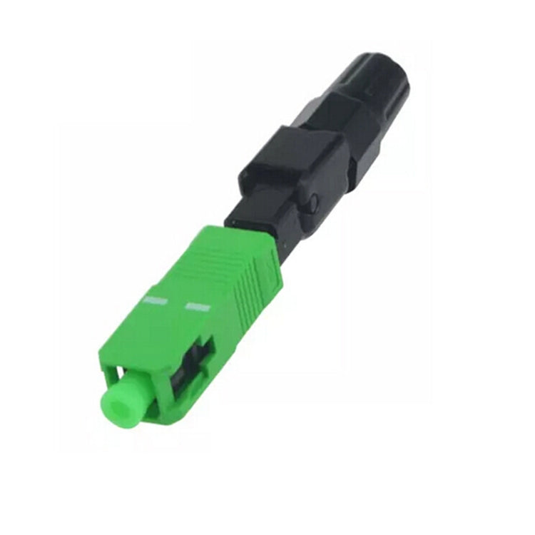 10 PCS FTTH SC APC Single-Mode Fiber Optic Quick Connector(Green) - Adapter by buy2fix | Online Shopping UK | buy2fix