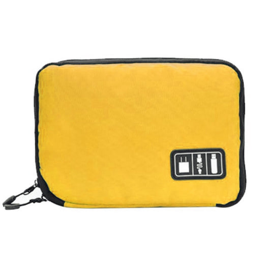 Outdoor Activities Travel Data Cable Bags Backpack SD Card Charger Zipper Bag(Yellow) - Waist Bags by buy2fix | Online Shopping UK | buy2fix