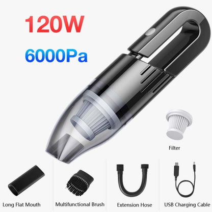 120W Car Vacuum Cleaner Car Small Mini Internal Vacuum Cleaner, Specification:Wireless, Style:Turbine Motor+Filter Element - Vacuum Cleaner by buy2fix | Online Shopping UK | buy2fix