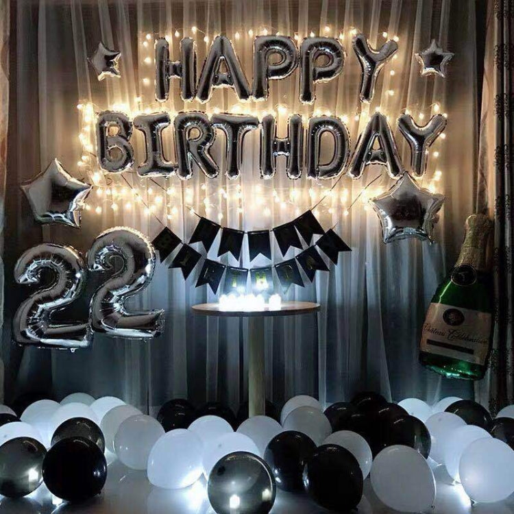 Birthday Party Layout Letter Aluminum Film Balloon Decoration Set(Style One) - Balloons by buy2fix | Online Shopping UK | buy2fix