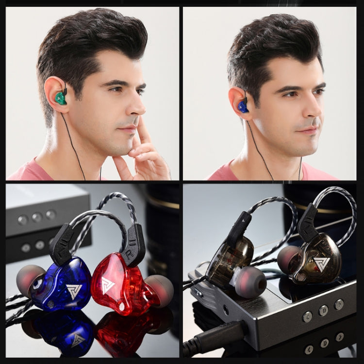 QKZ AK6 2 PCS  In-Ear 3.5mm Wired Subwoofer Sports Earphones(AK6-X Pink with Mic) - In Ear Wired Earphone by QKZ | Online Shopping UK | buy2fix