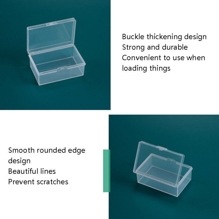 20 PCS Rectangular Transparent Storage Box Plastic Universal Packaging Box With Cover Parts Accessories Storage Box - Storage Boxes by buy2fix | Online Shopping UK | buy2fix