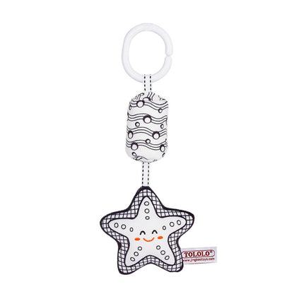 TOLOLO T168231-4 Newborn Bed Bell Early Education Toy Visually Inspires Black And White Wind Chimes Baby Bed Hanging(4D Starfish) - Baby Toys by buy2fix | Online Shopping UK | buy2fix