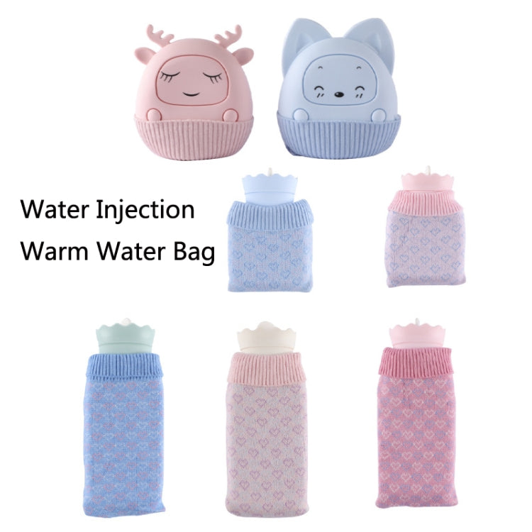 Winter Silicone Hand Warmer Cartoon Cute Water Injection Warm Water Bag, Colour: Pink Deer - Hot Water Bags by buy2fix | Online Shopping UK | buy2fix