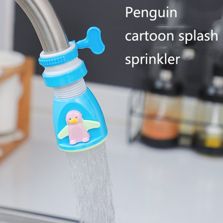 3 PCS Kitchen Penguin Cartoon Faucet Splash-Proof Shower Sprinkler Household Tap Water Extender Universal Water-Saving Filter(Pink) - Faucets & Accessories by buy2fix | Online Shopping UK | buy2fix