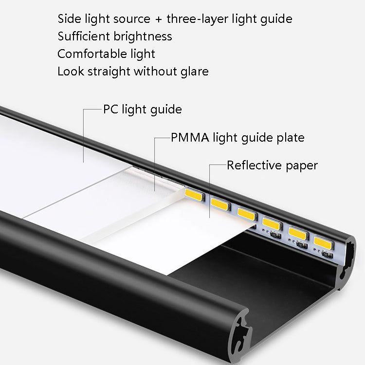 Intelligent Automatic Human Body Induction Wireless LED Lamp 60cm(Black + Warm Light) - Sensor LED Lights by buy2fix | Online Shopping UK | buy2fix