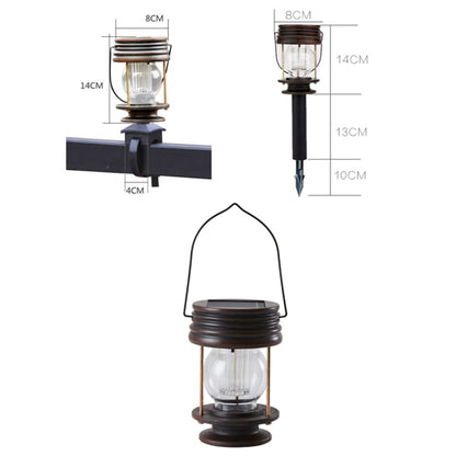 HSR002 Outdoor Retro Solar Lantern Camping Light, Spec: Insert Type-Warm Light - Solar Lights by buy2fix | Online Shopping UK | buy2fix