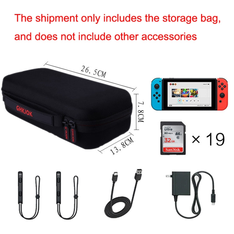 CHKJOK Game Console Bracket Function EVA Protective Sleeve For Switch Oled(Black) - Bags by CHKJOK | Online Shopping UK | buy2fix