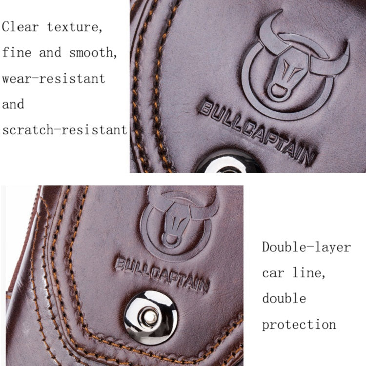 BULL CAPTAIN  Leather Multifunctional Waist Bag For Men(Brown-07) - Wallets by BULL CAPTAIN | Online Shopping UK | buy2fix