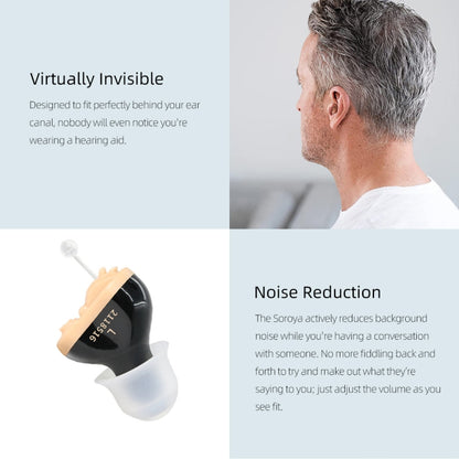 Battery Type Digital Noise Reduction Hearing Aid Elderly Sound Amplifier(White Right Ear) - Hearing Aids by buy2fix | Online Shopping UK | buy2fix