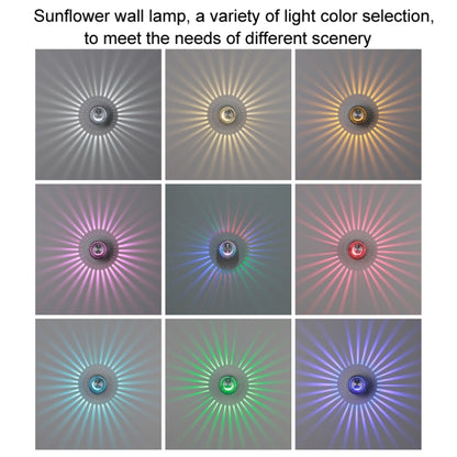 LED Aluminum Aisle Light Sunflower Corridor Lamp Decorative Light, Power source: Visible Installation 3W(Red) - Novelty Lighting by buy2fix | Online Shopping UK | buy2fix