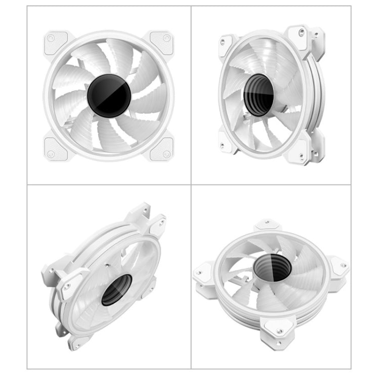 COOLMOON 12cm Infinity Lens Computer Cooling Fan PWM ARGB Chassis Cooling Fan(Black) - Fan Cooling by COOLMOON | Online Shopping UK | buy2fix